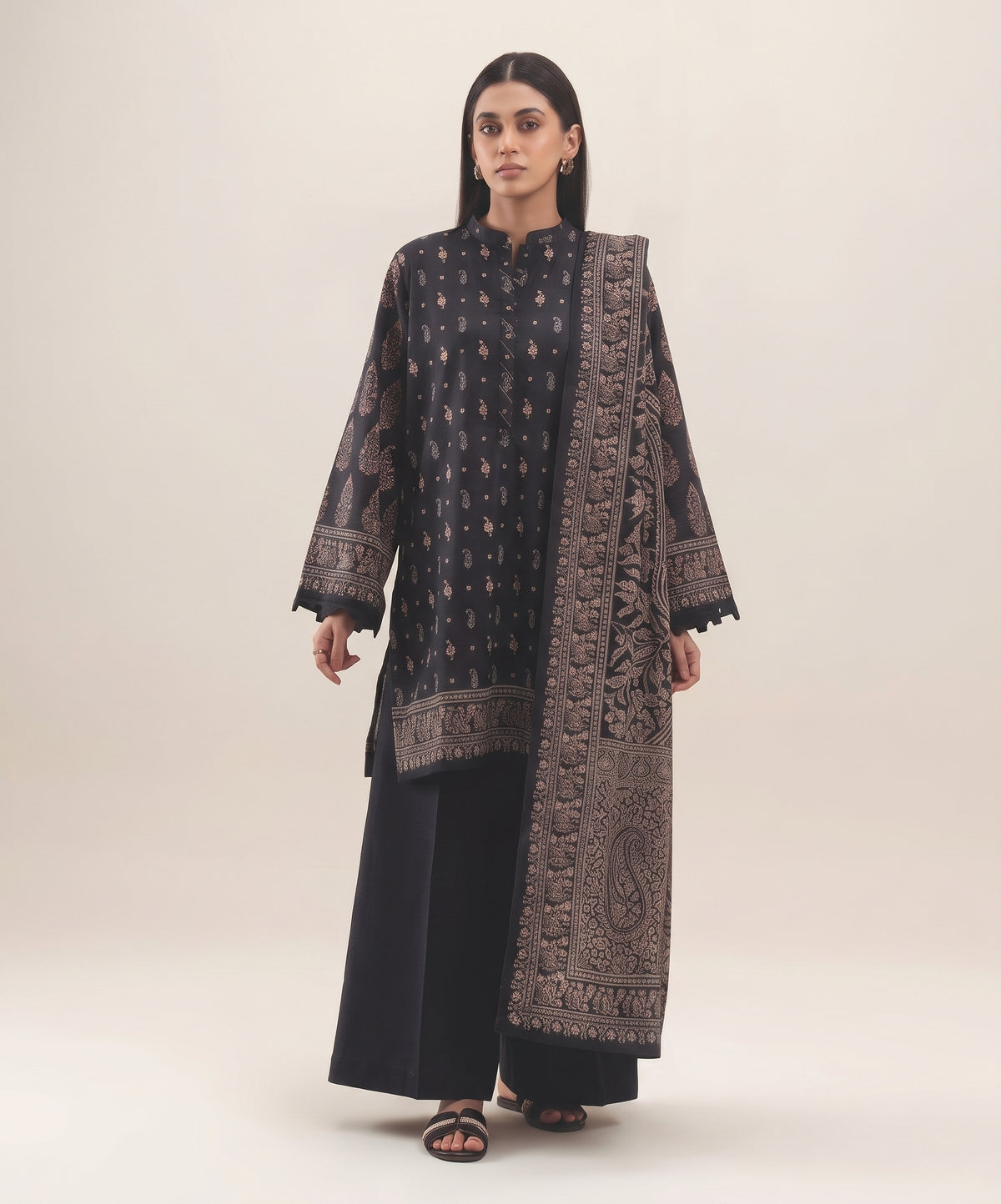 Beechtree Digital Printed Linen 3PC
