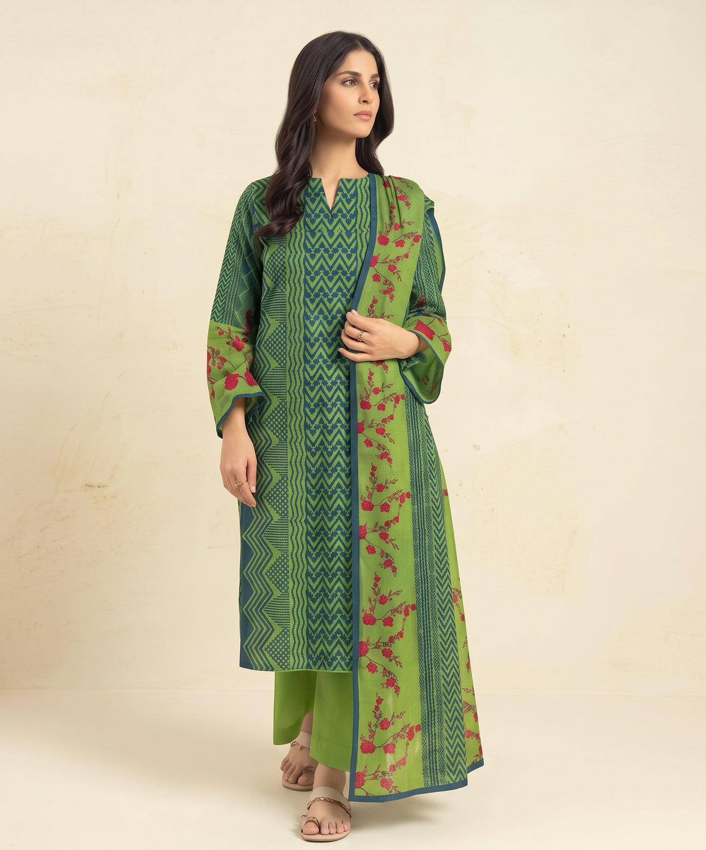 Alkaram Classic Digital Printed Lawn 3PC