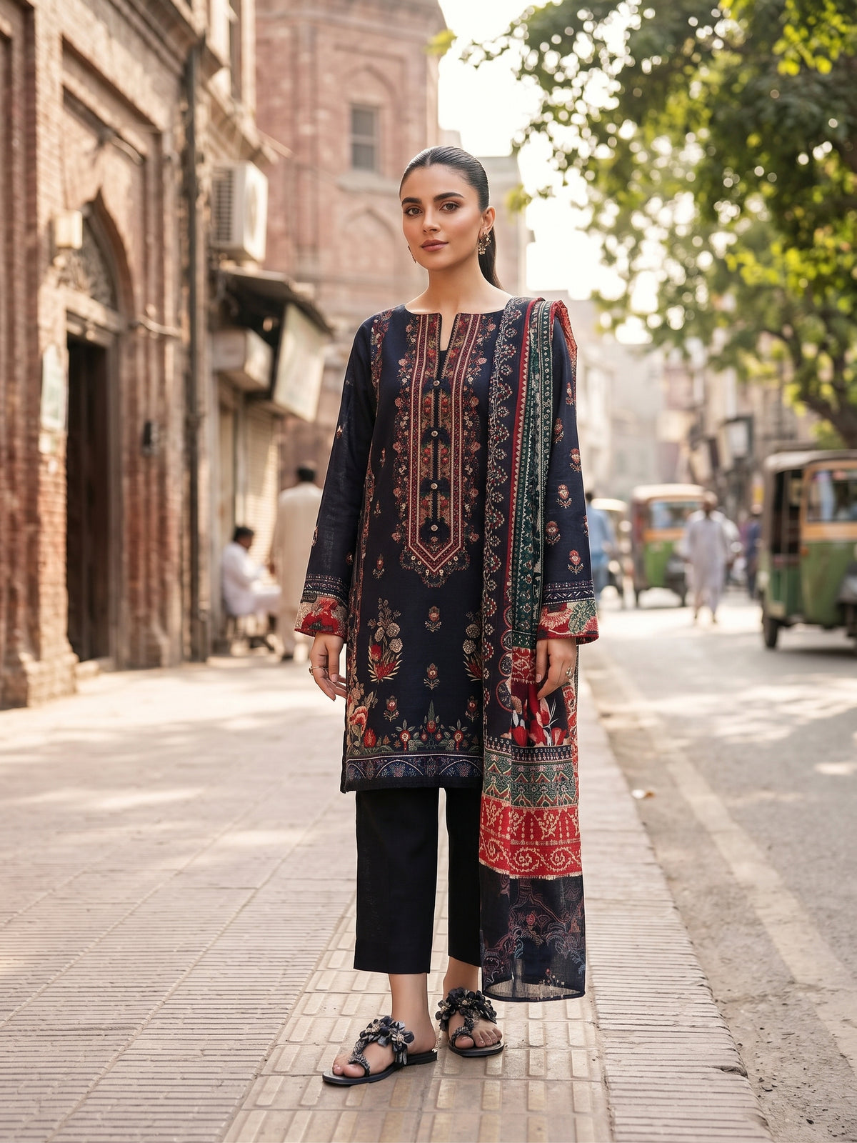 Ethnic Premium Printed Linen 3PC