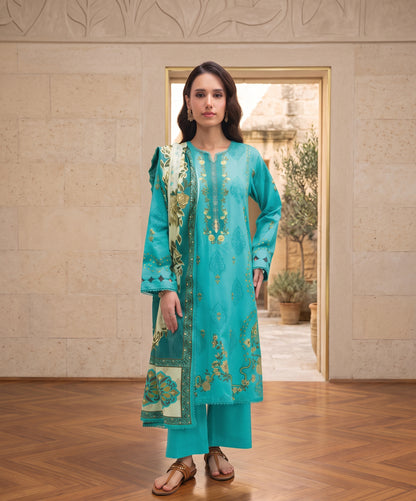 Raqs By Uneq Digital Printed Cotton Viscose 3PC