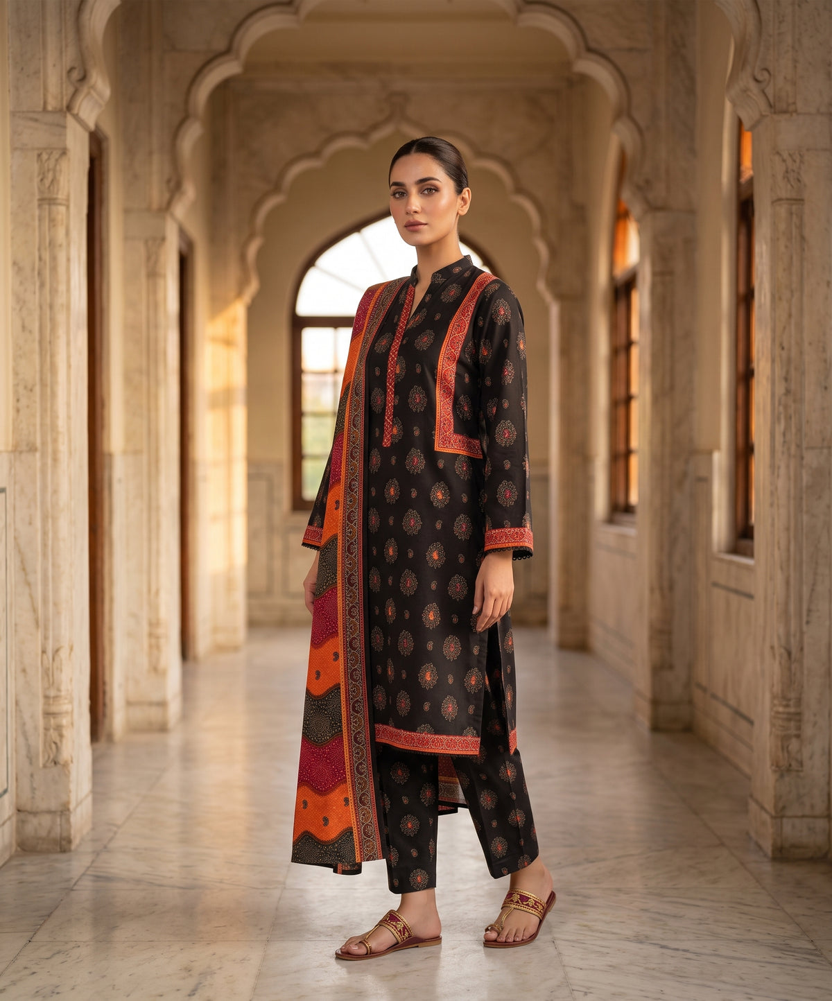 Bin Saeed Digital Printed Khaddar Stitched 3PC