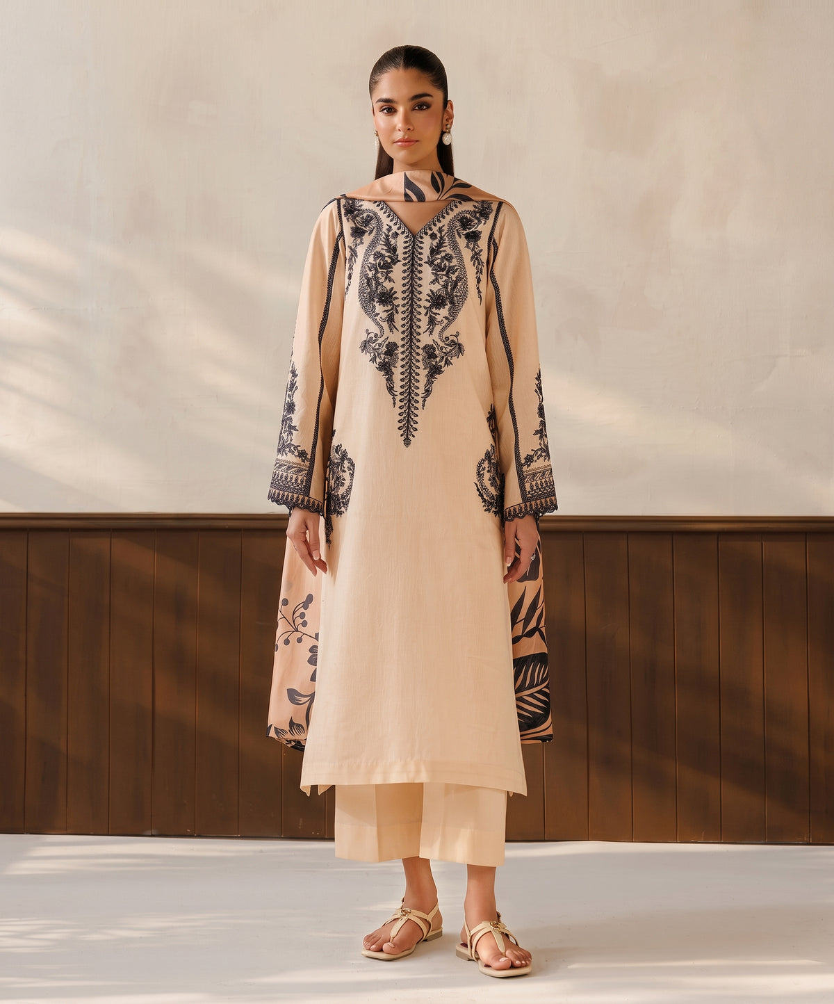 Baroque Emb Dhanak 3PC