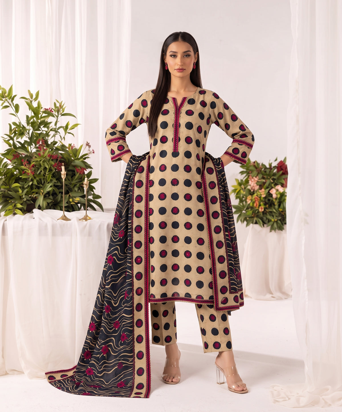 Bin Saeed Digital Printed Airline Long Khaddar Stitched 3PC