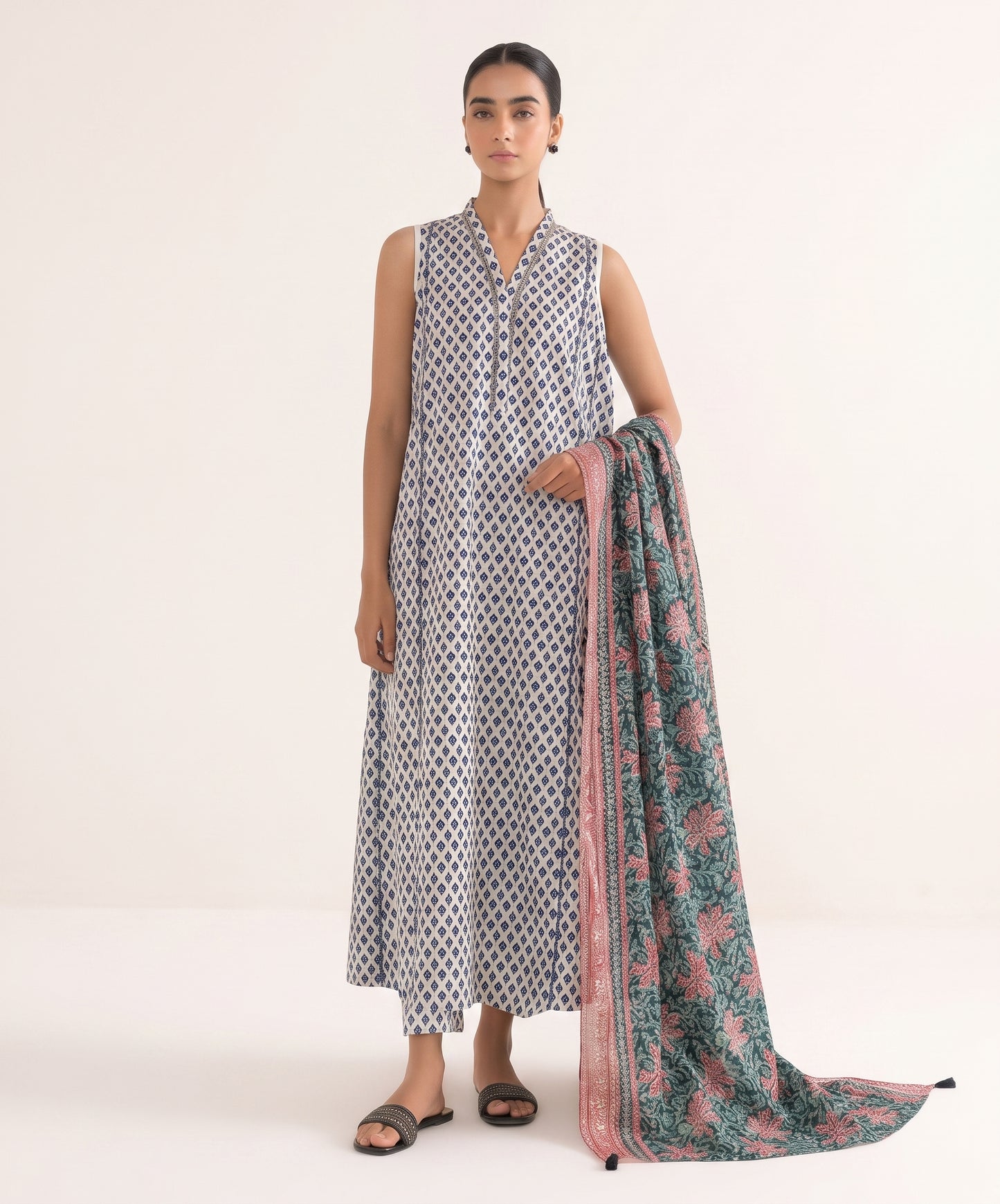 Sapphire Digital Printed Linen 3PC
