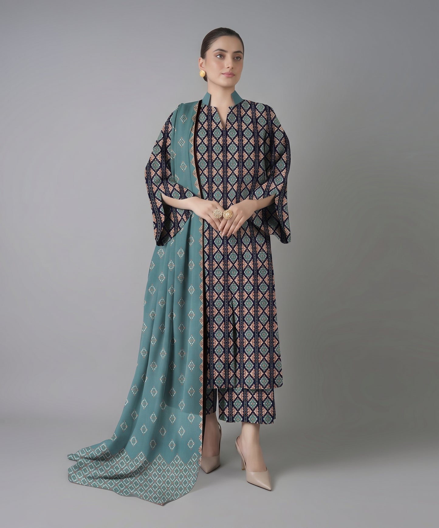 Bareeze Digital Printed Linen 3PC