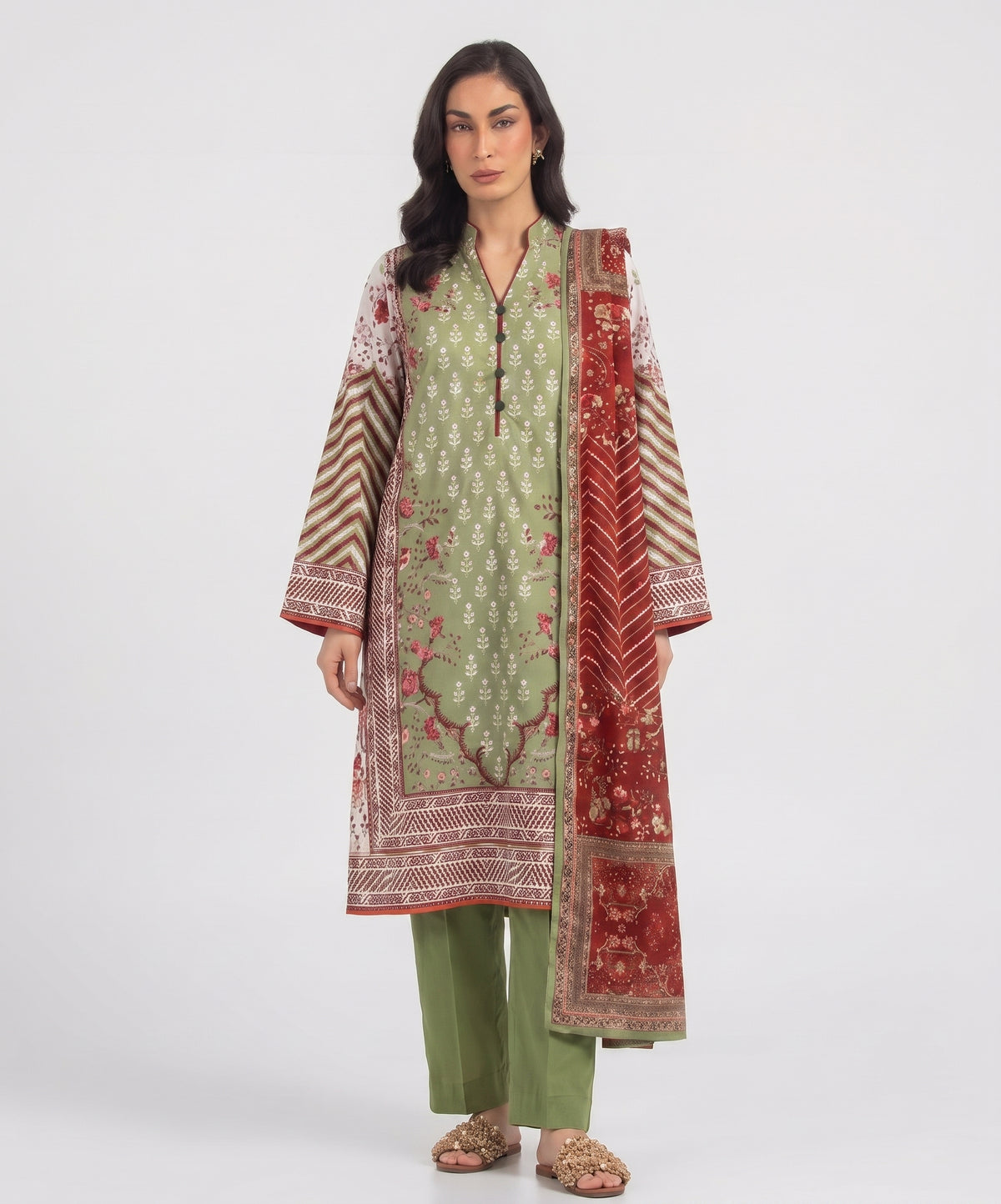 Gul Ahmed Digital Printed Lawn 3PC