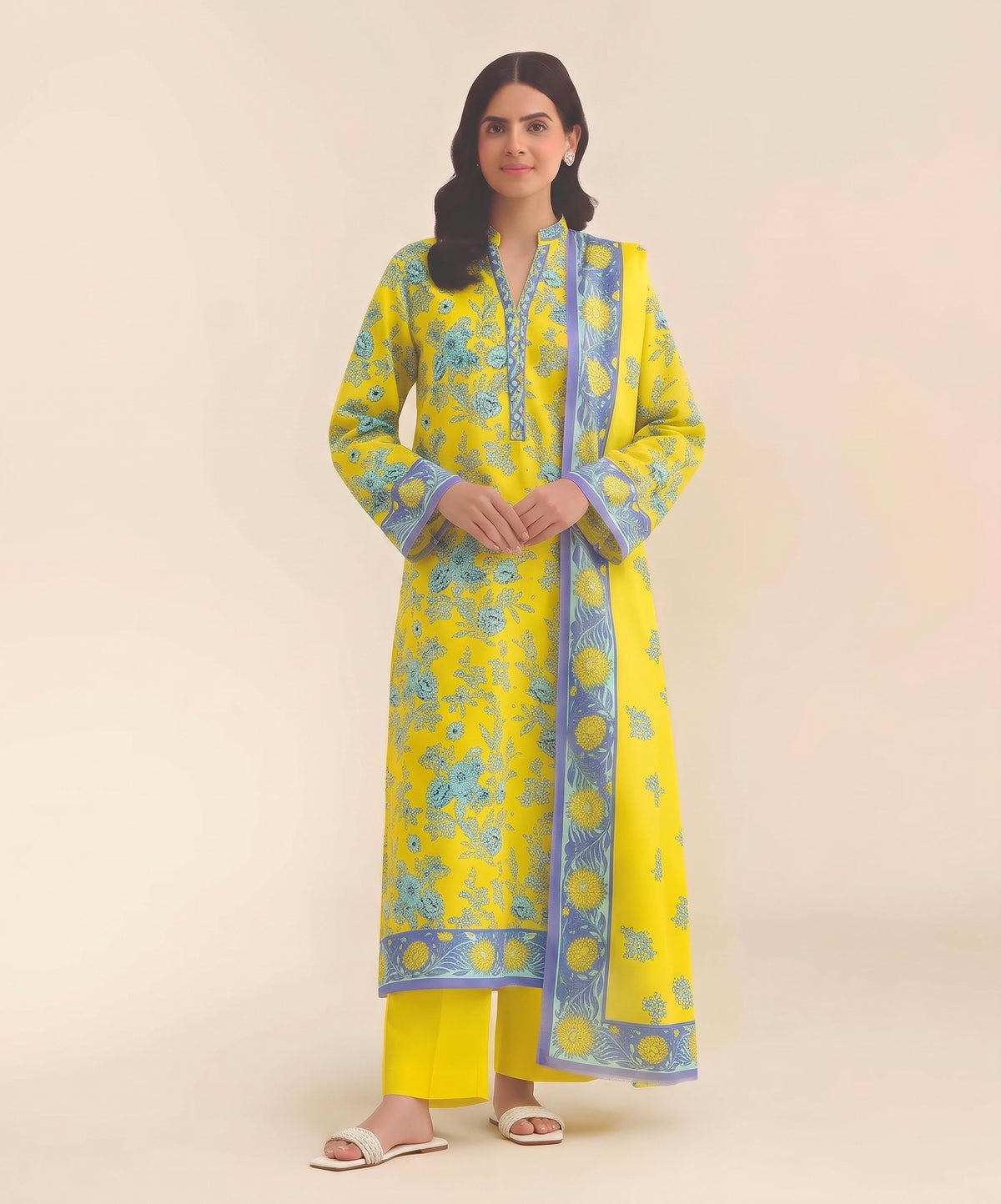 Beechtree Digital Printed Linen 3PC