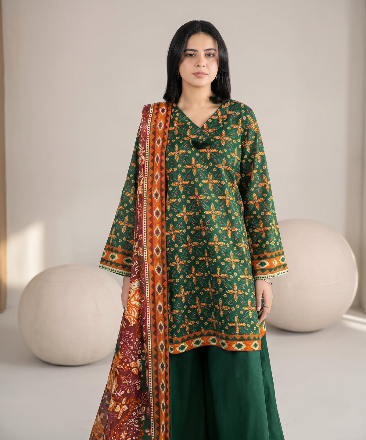 Nishat Digital Printed Linen 3PC