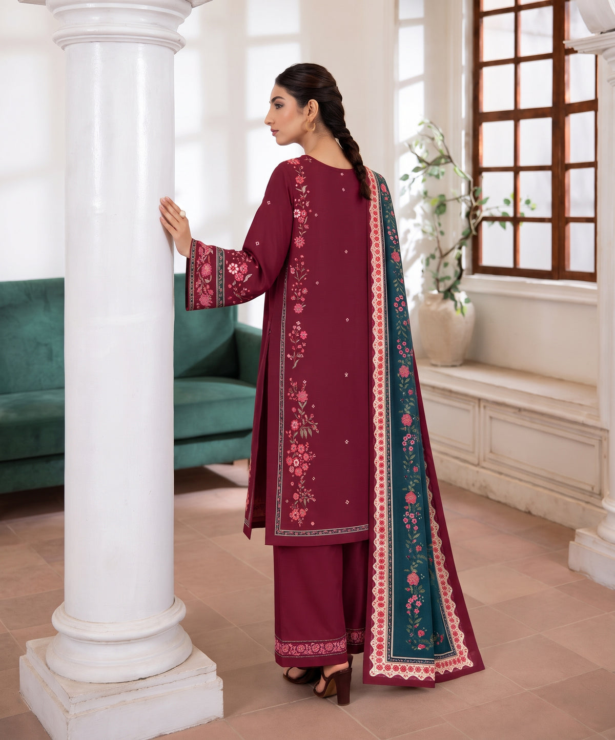 Aenna By Shanaya Digital Printed Corduroy Khaddar 3PC