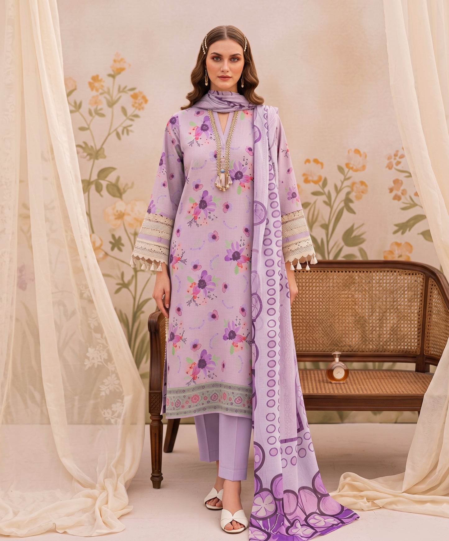 Madham By Lala Digital Printed Airjet Lawn 3PC