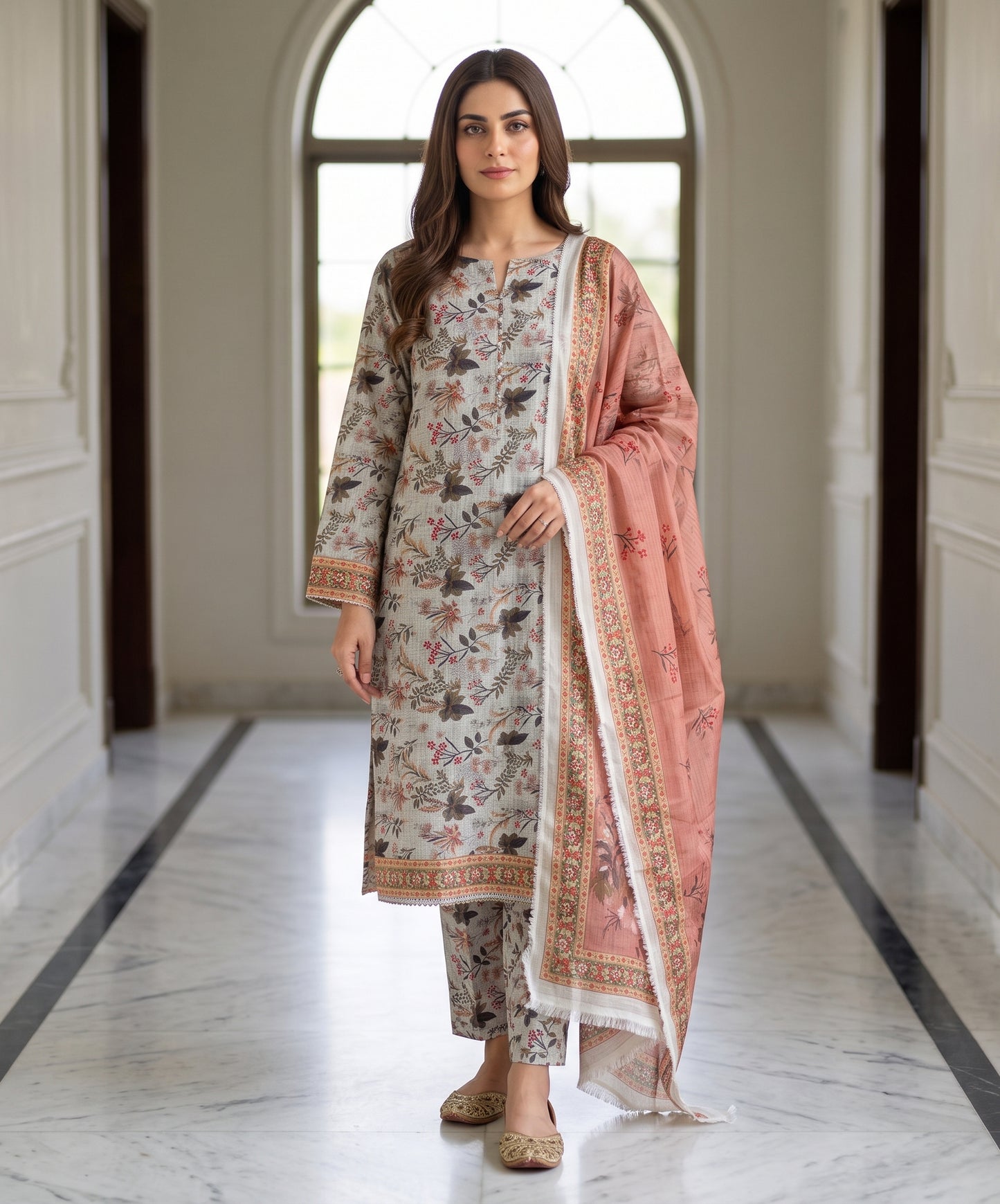Coco Prints Summer Digital Fancy Printed Lawn 3PC