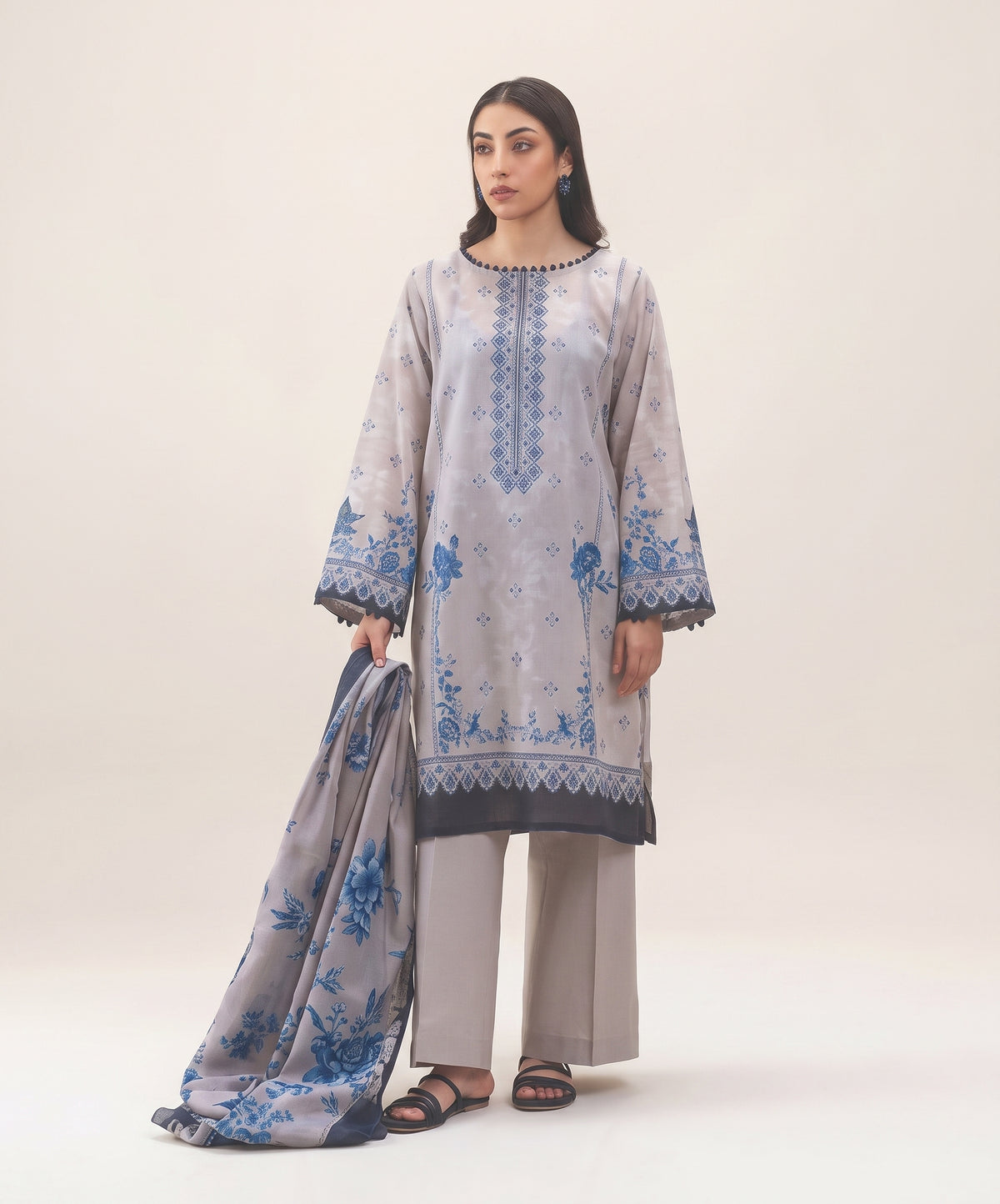 Beechtree Digital Printed Linen 3PC