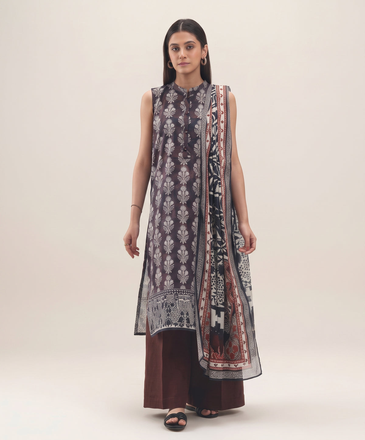 Beechtree Digital Printed Linen 3PC