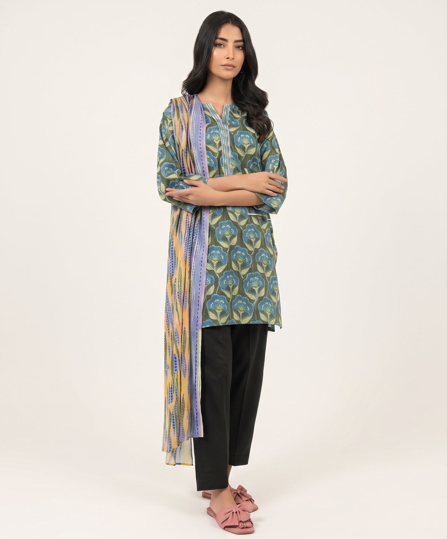 Alkaram Studio Digital Printed Lawn 3PC