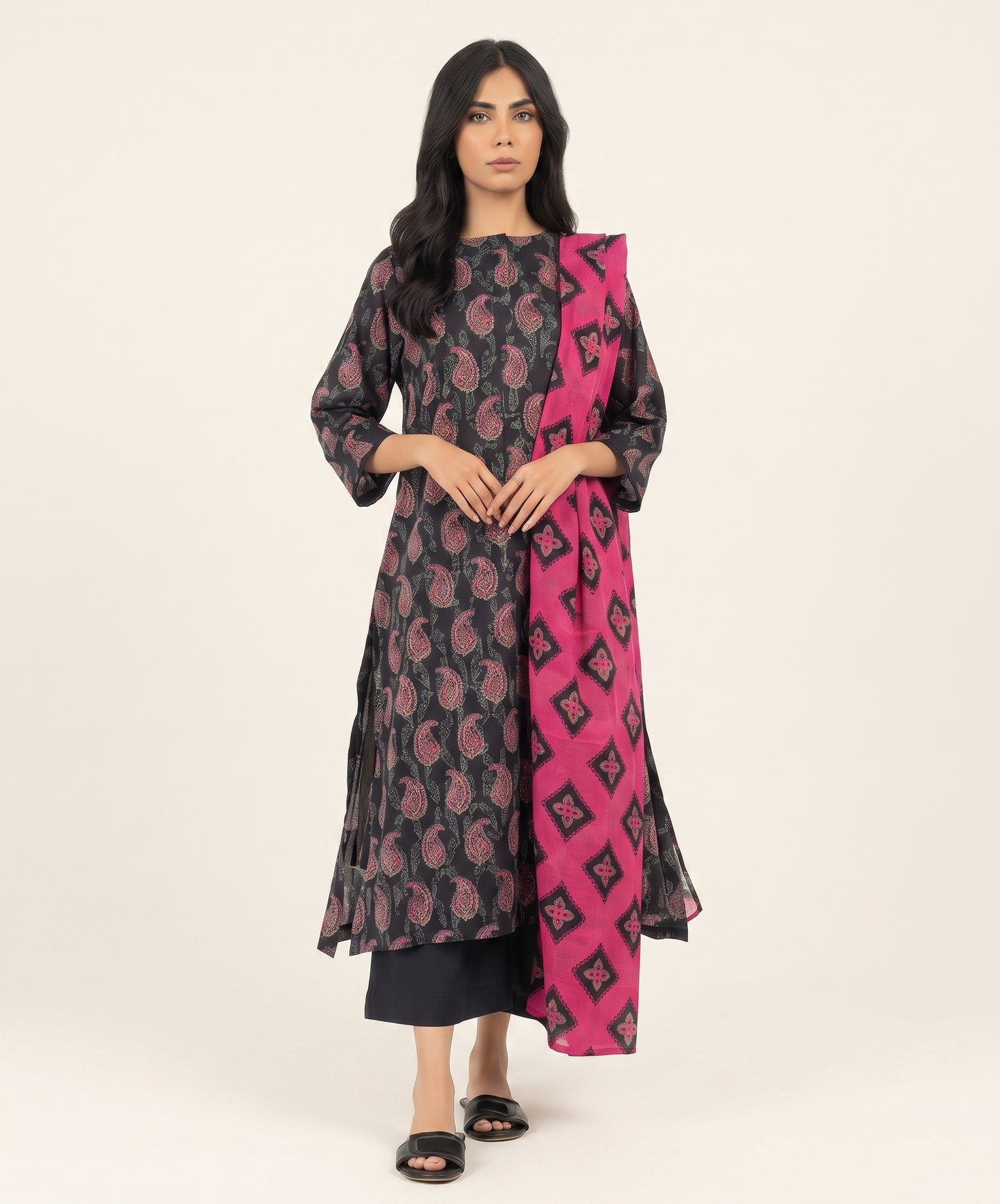 Alkaram Studio Digital Printed Lawn 3PC