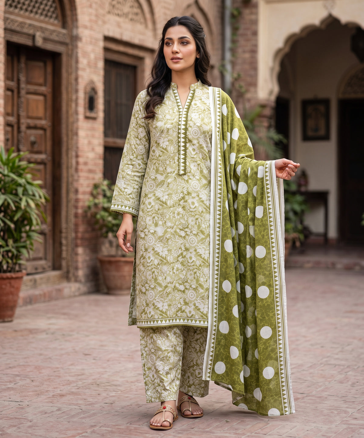 Regalia Premium Printed Stitched Khaddar With Printed Trouser 3PC