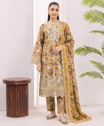Maria B Printed & Emb Khaddar 3PC