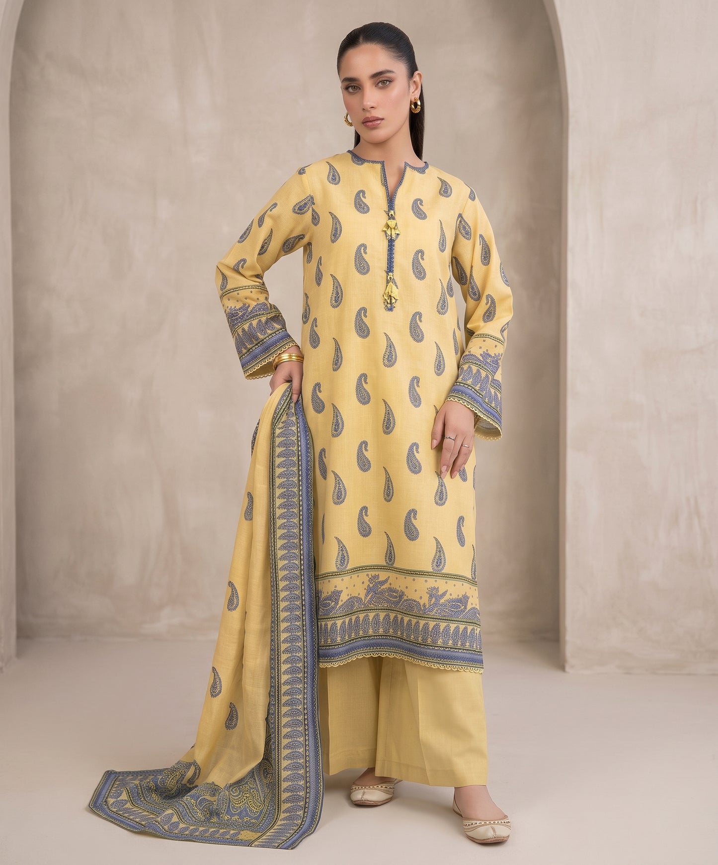 Zellbury Digital Printed Fancy Linen 3PC
