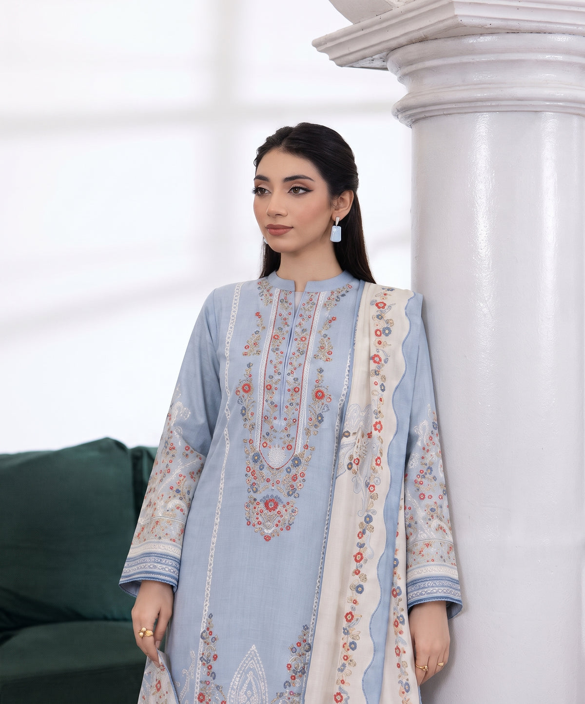 Aenna By Shanaya Digital Printed Corduroy Khaddar 3PC