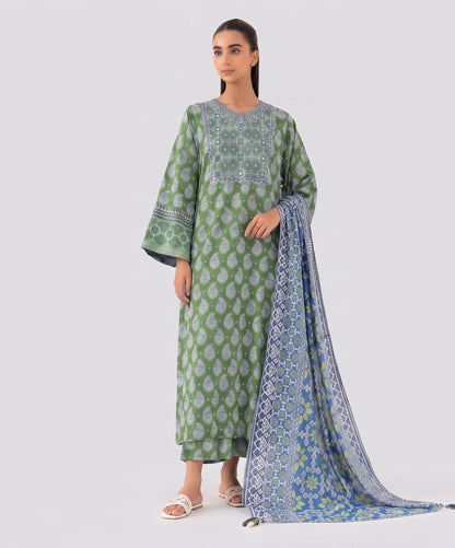 Sapphire Digital Printed Linen 3PC