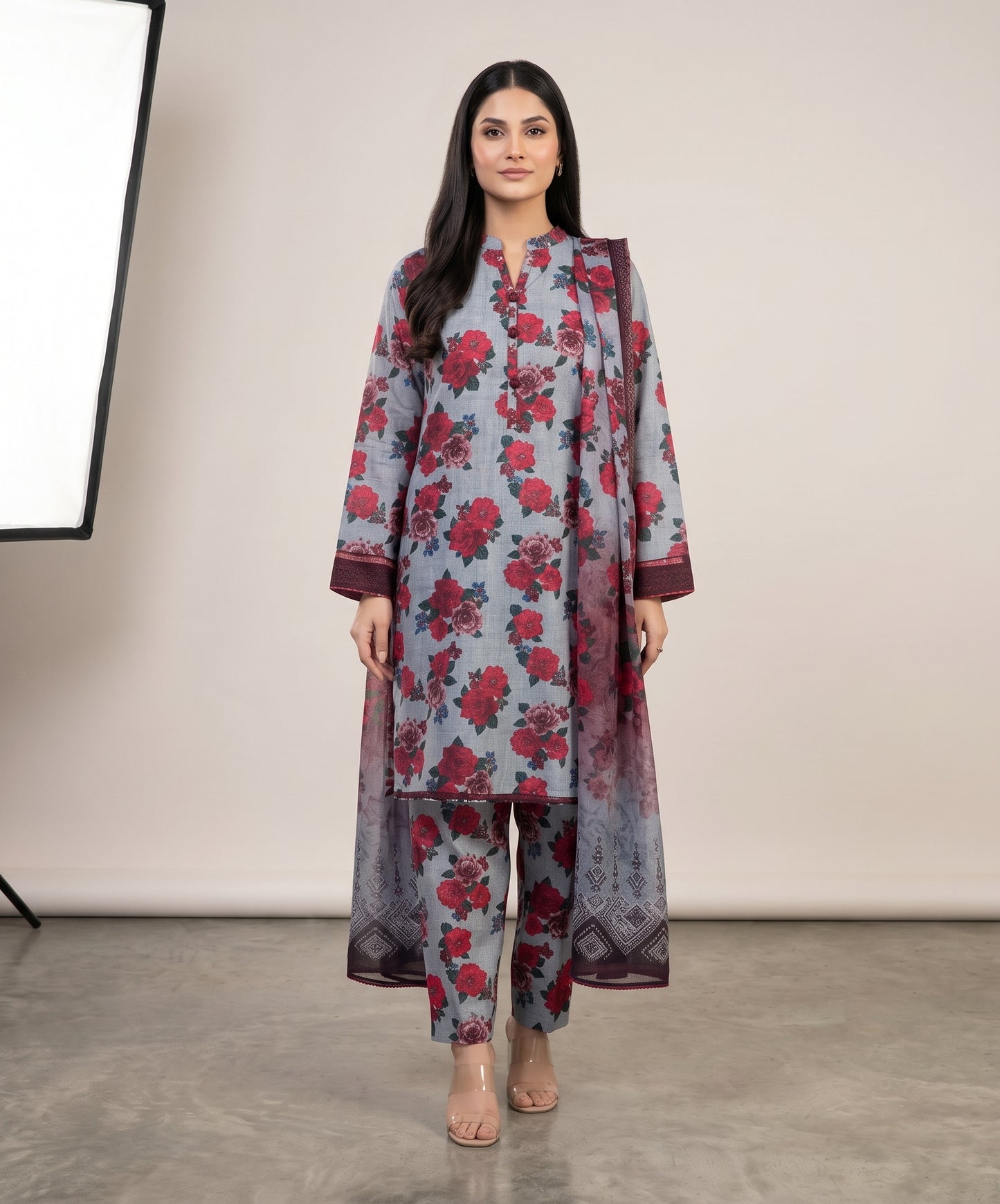 Khaadi Digital Printed Lawn 3PC