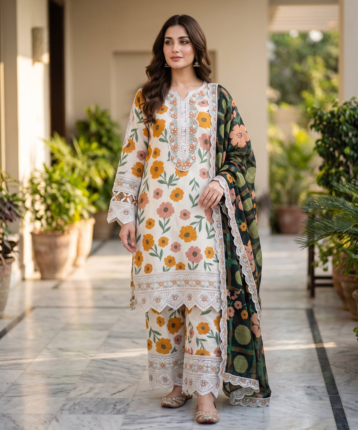 Mirari Luxury Embroidered Viscose Stitch 3PC