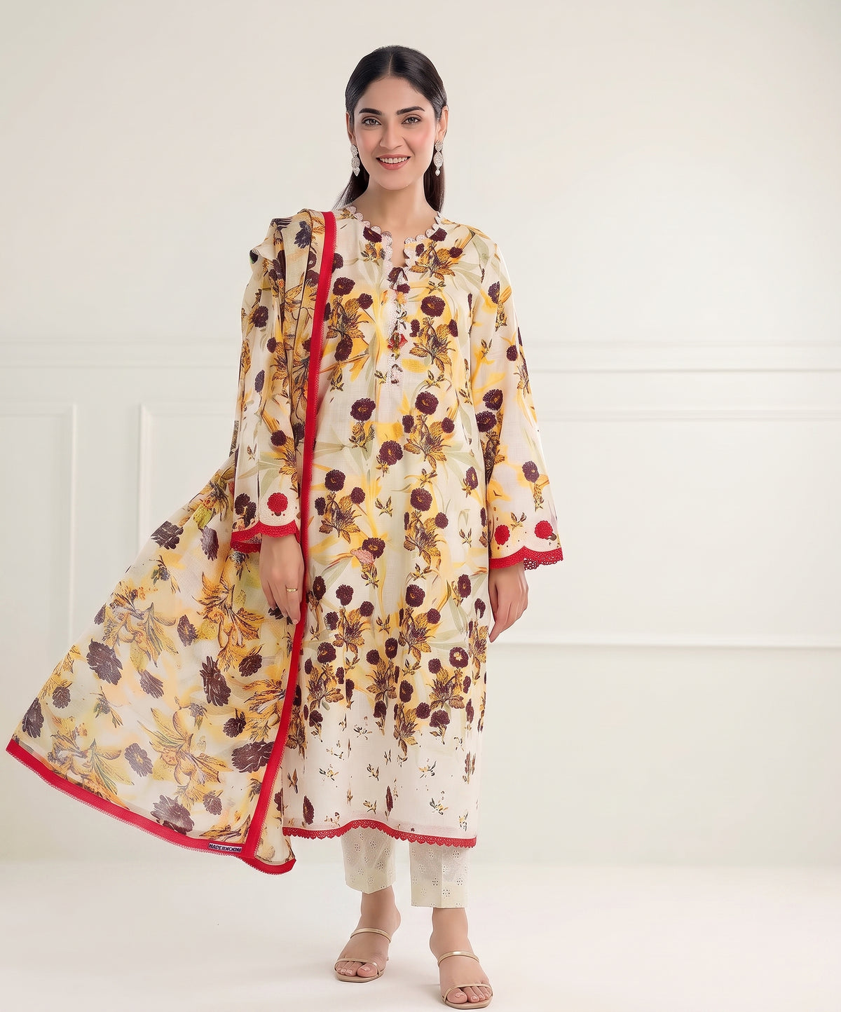 Gul Ahmed Digital Printed Fancy Linen 3PC
