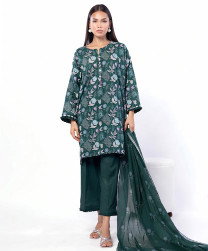 Khaadi Digital Printed Linen 3PC