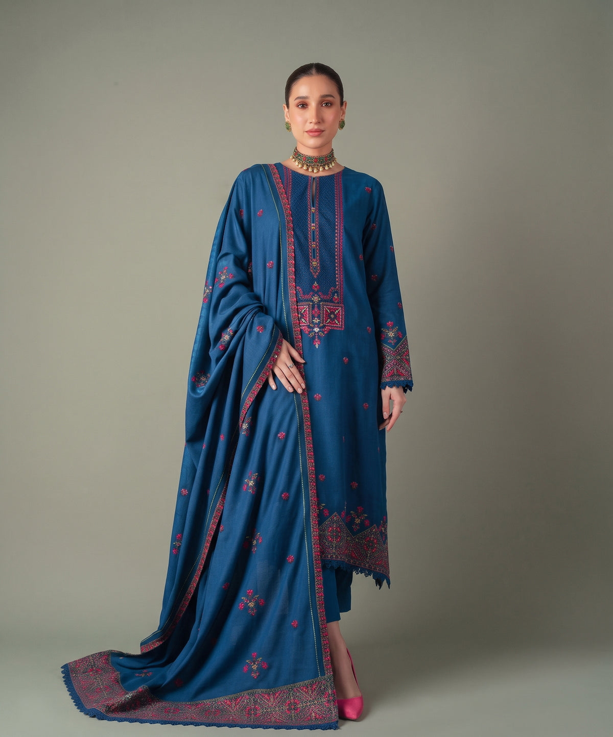 Bareeze Embroidered Dhanak 3PC