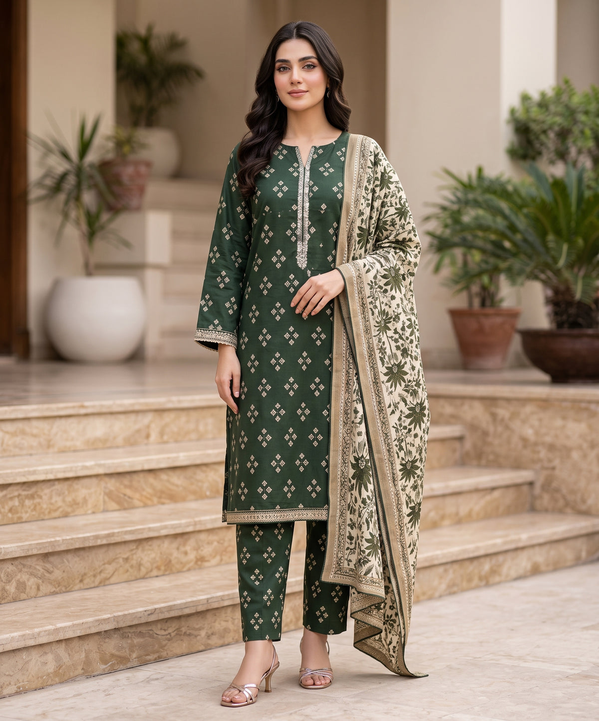 Narmin By Narkins Digital Printed Khaddar 3PC