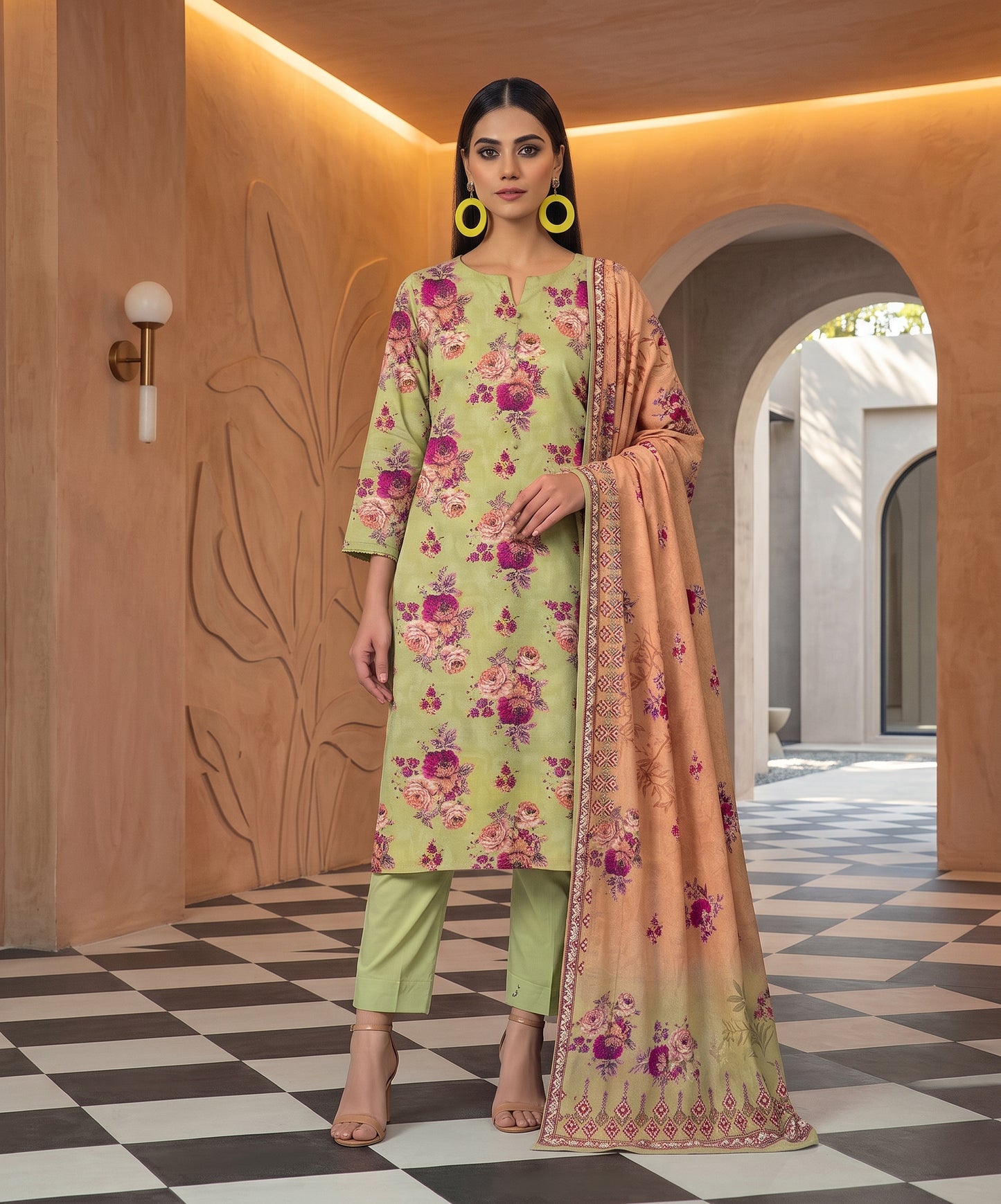 Baroque Digital Printed Lawn 3PC