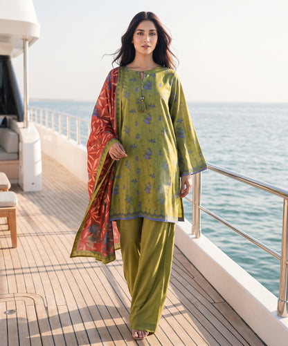 Zesh Platinum Digital Printed Viscose 3PC