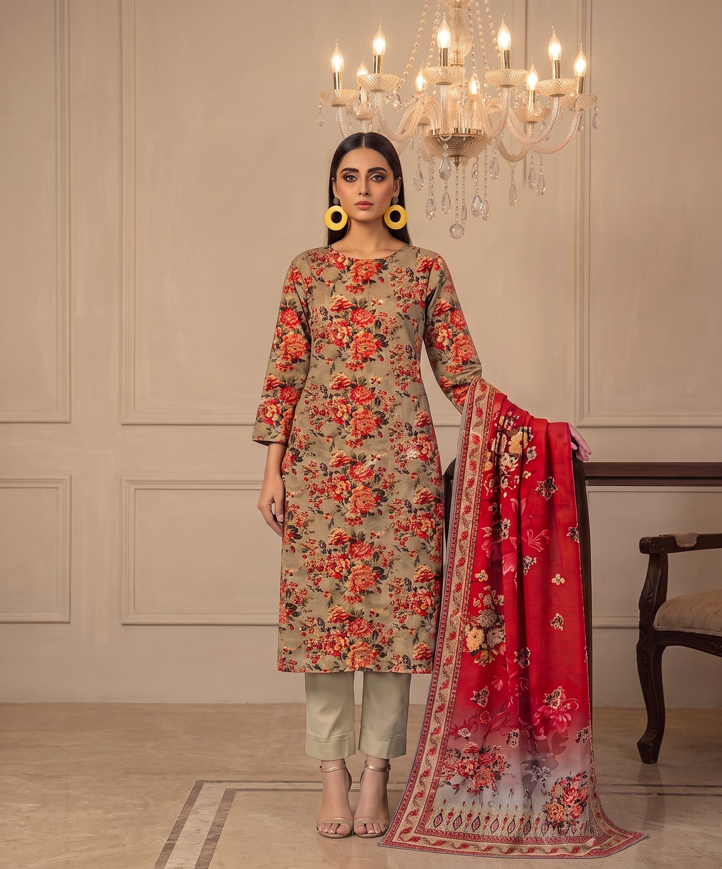 Baroque Digital Printed Lawn 3PC