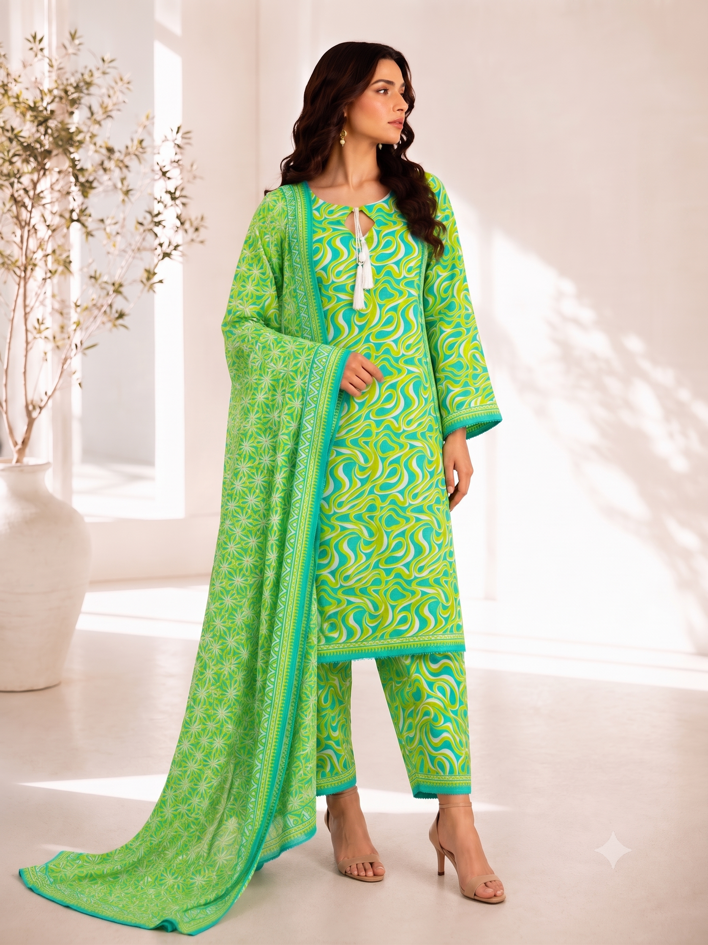 Bin Saeed Digital Printed Lawn 3PC