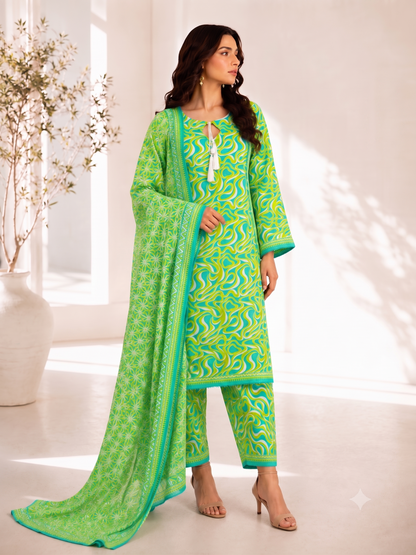 Bin Saeed Digital Printed Lawn 3PC