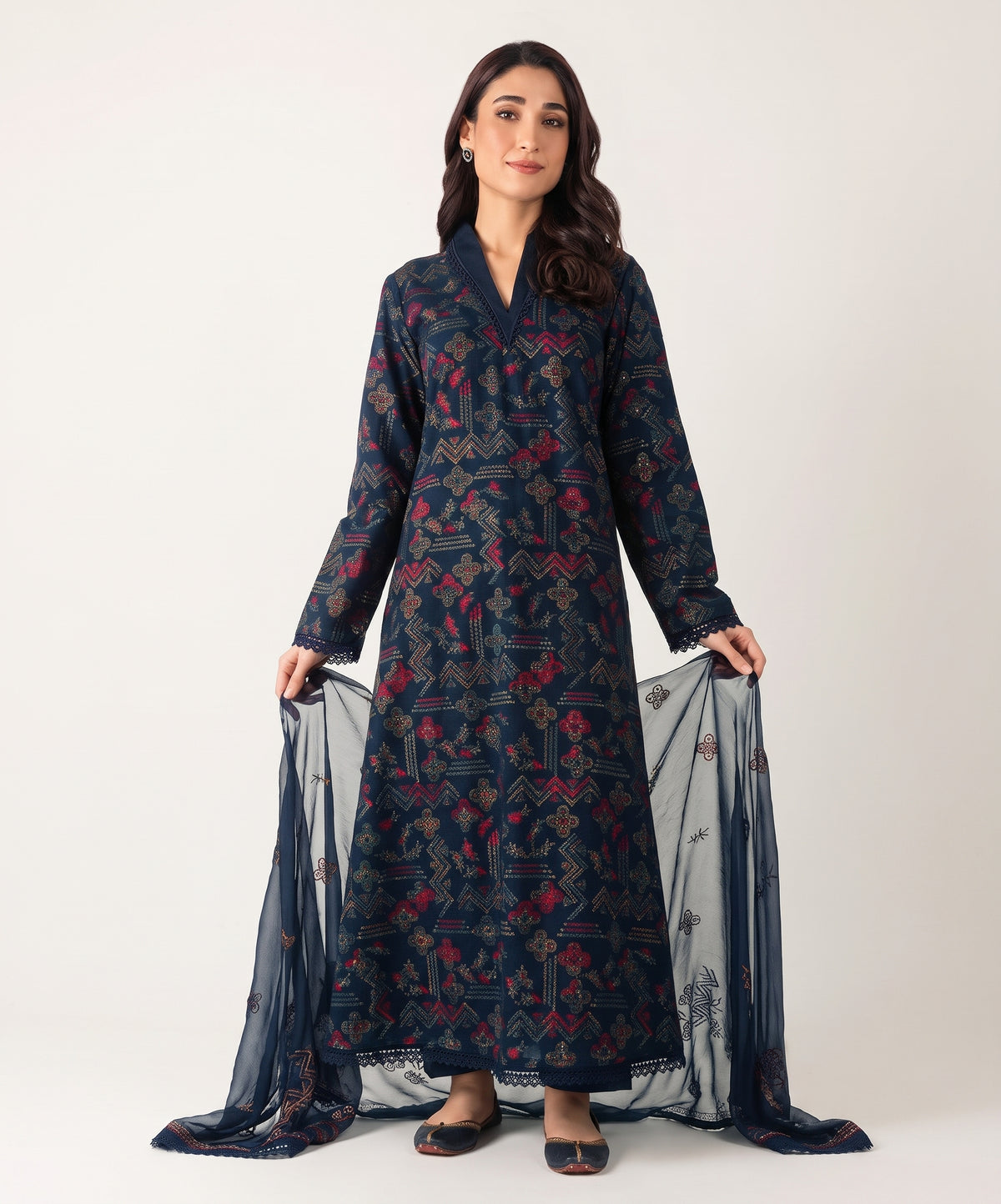 Bareeze Embroidered Dhanak 3PC