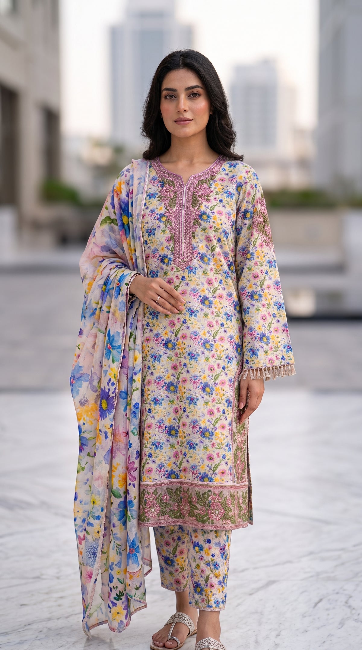 Bahar By Beechtree Premium Stitched Bana Dora Viscose 3PC
