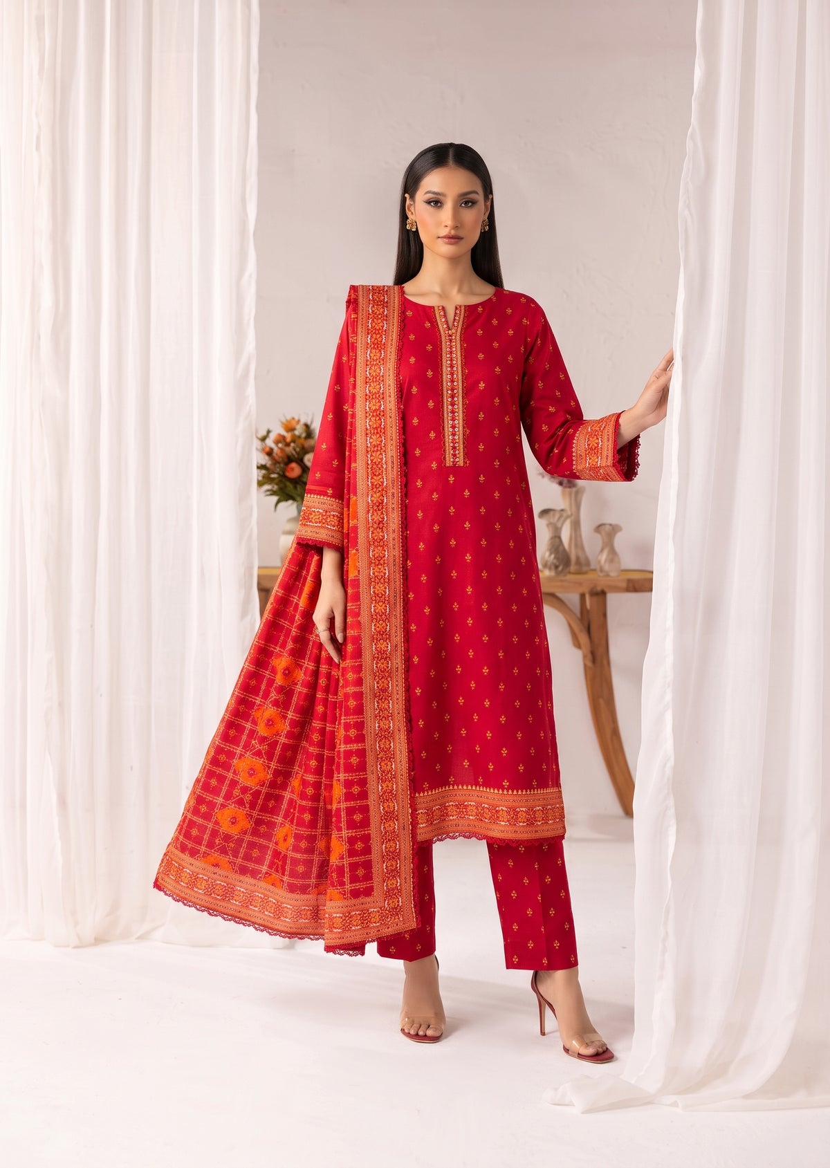 Bin Saeed Digital Printed Airline Long Khaddar Stitched 3PC