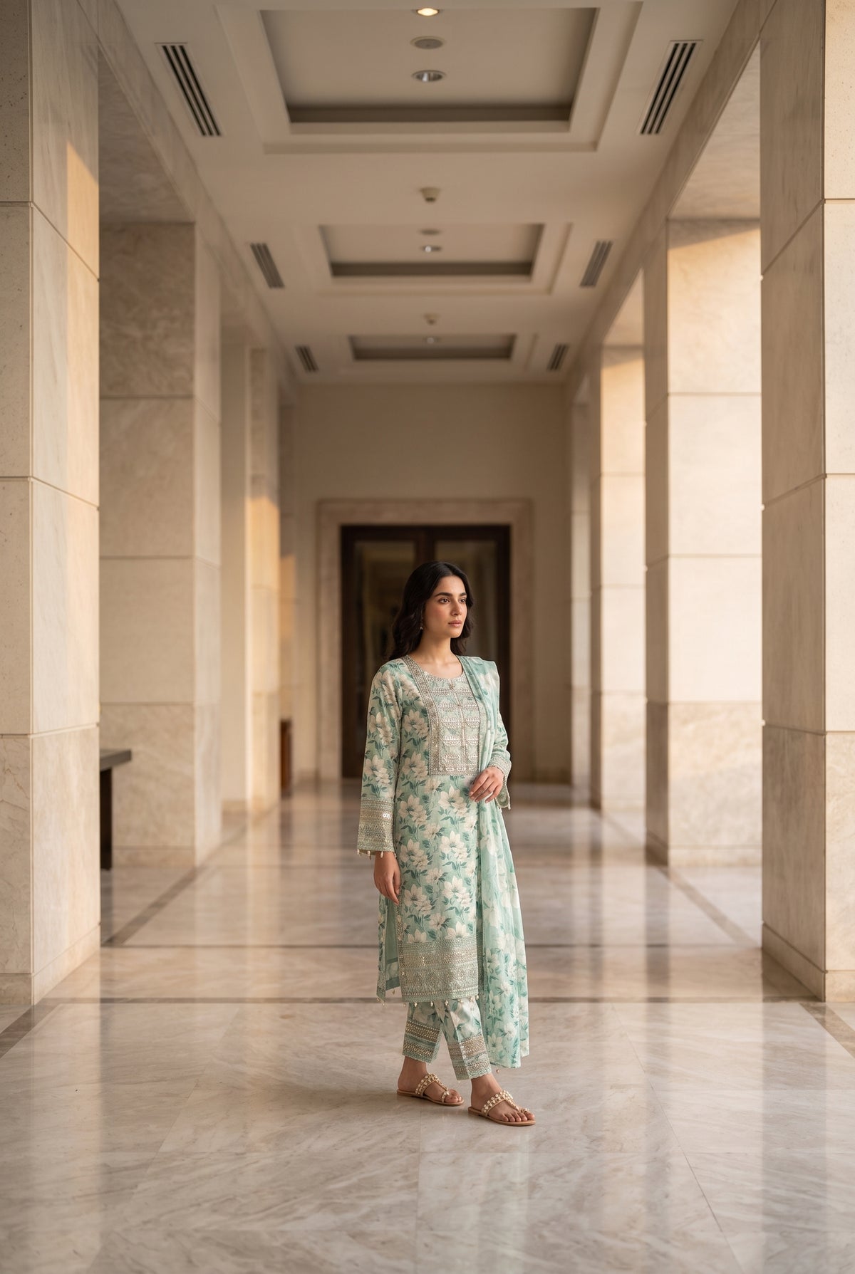 Imrozia Risen Premium Stitched Bana Dora Viscose Volume 3PC