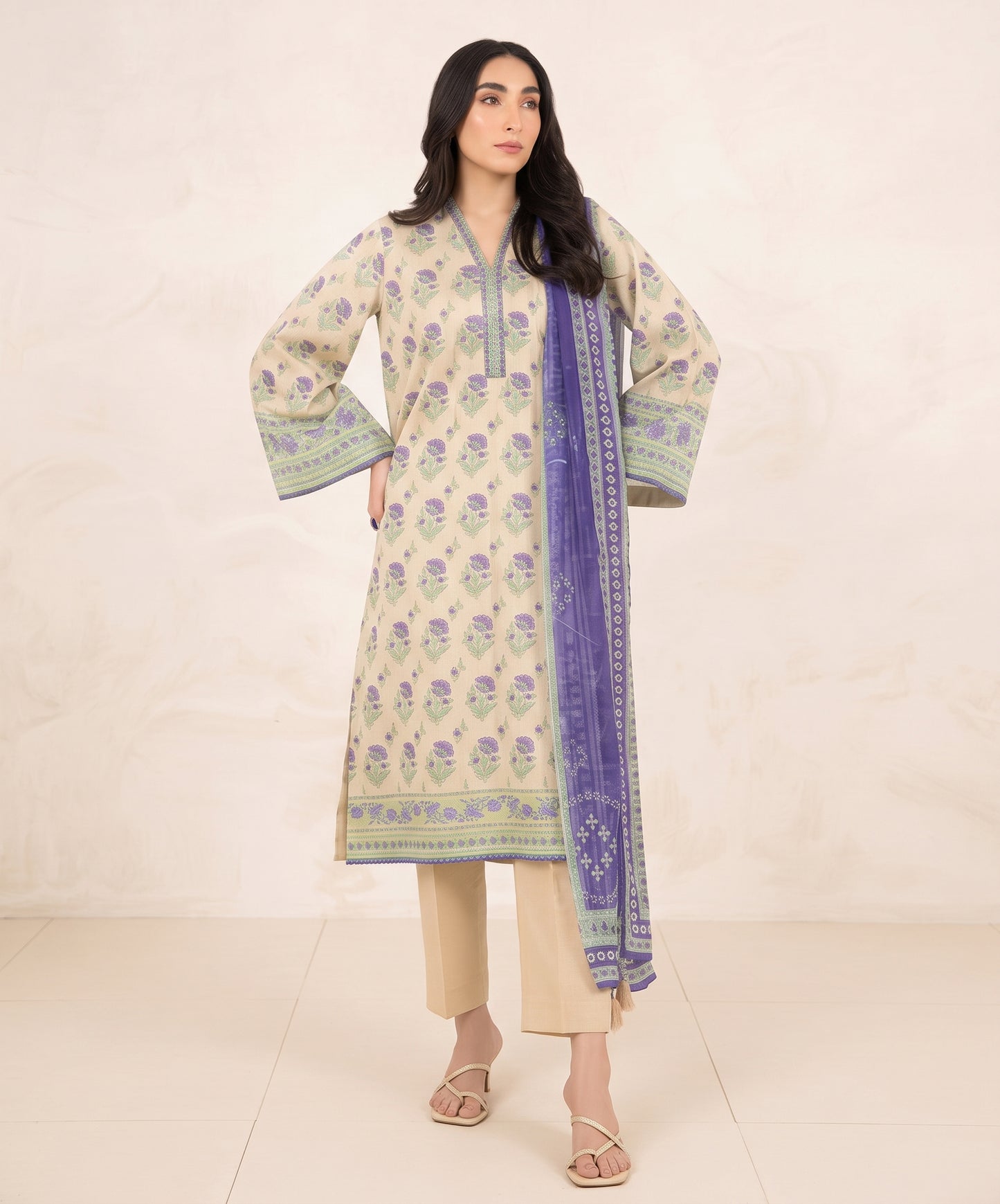 Alkaram Studio Digital Printed Lawn 3PC