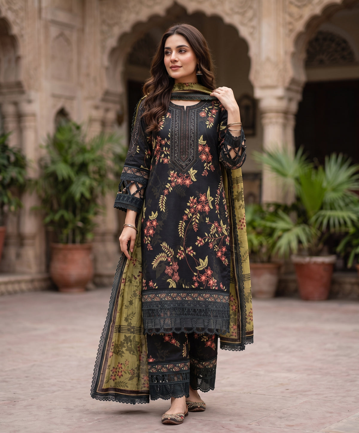 Mirari Luxury Embroidered Viscose Stitch 3PC