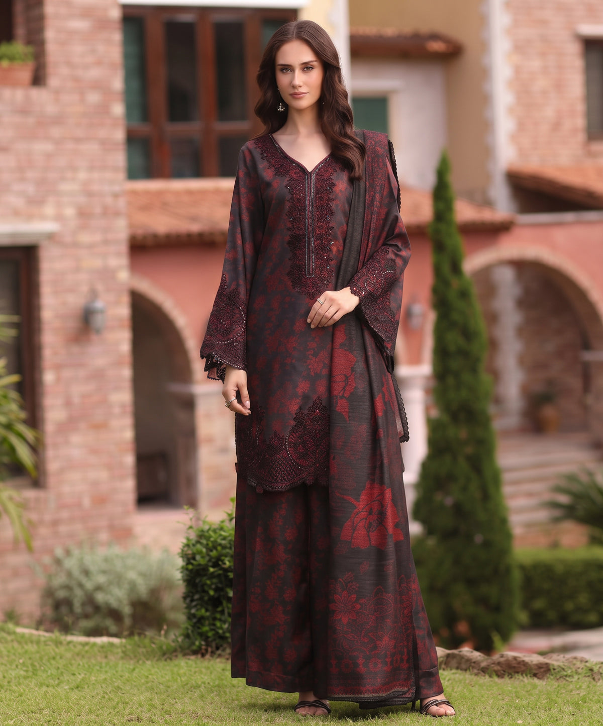 Mohagni Printed & Emb Khaddar 3PC