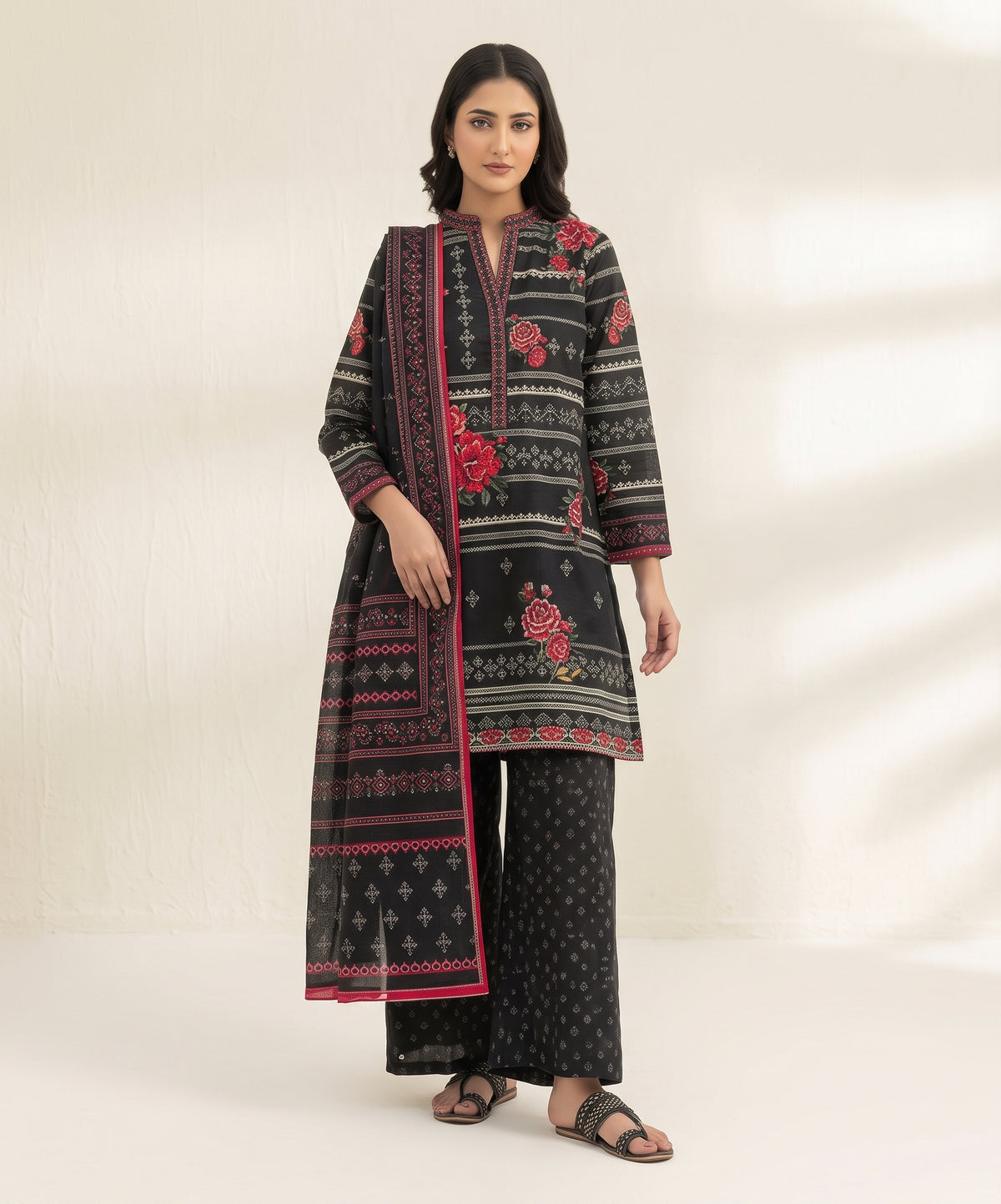 Zellbury Digital Printed Fancy Linen 3PC