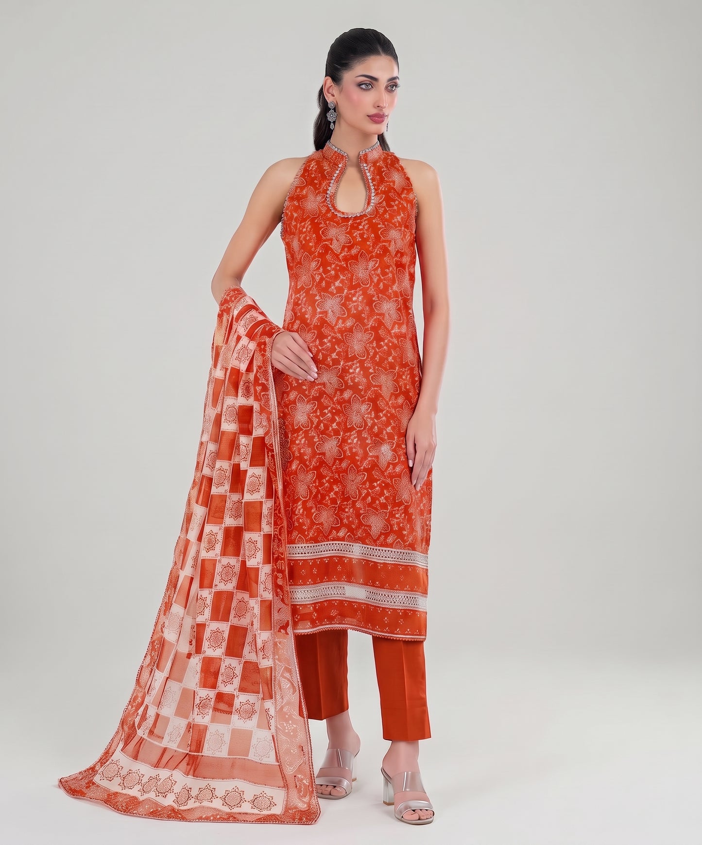 Gul Ahmed Digital Printed Fancy Linen 3PC