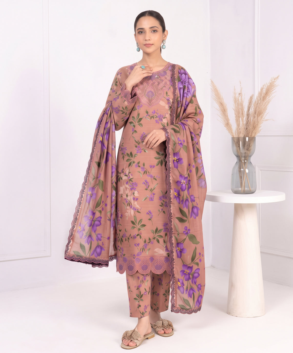 Iznik Printed & Emb Khaddar 3PC