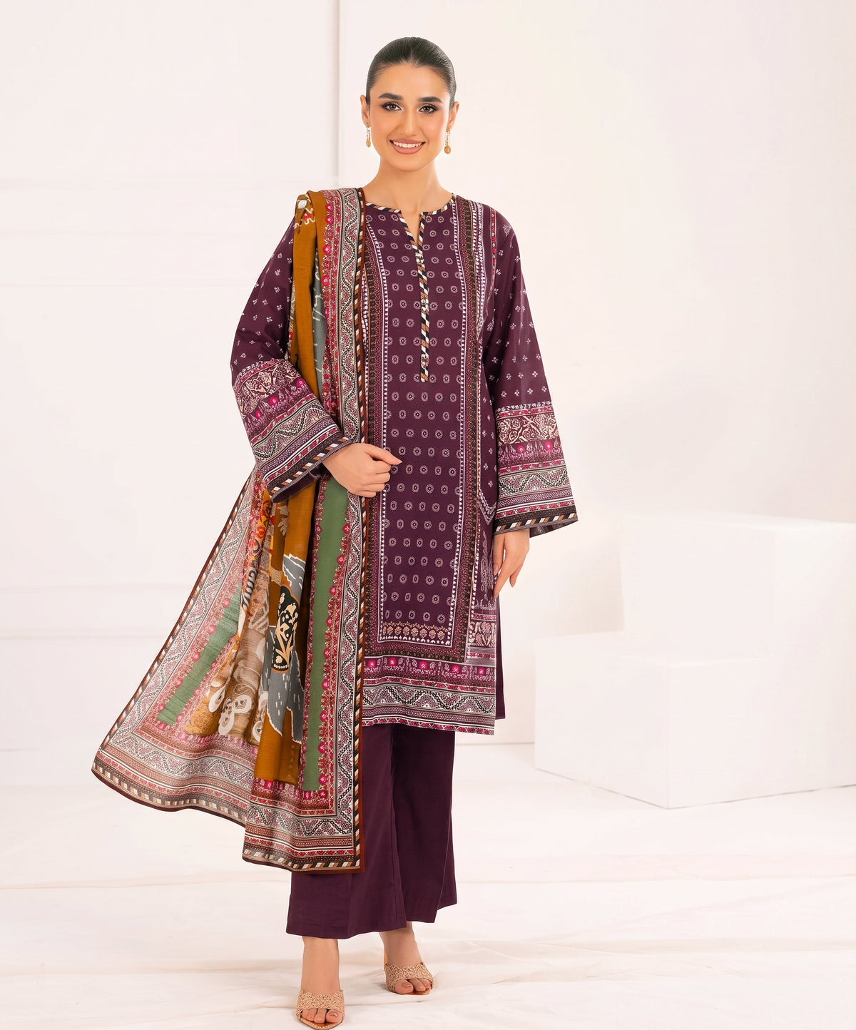 Gul Ahmed Digital Printed Lawn 3PC