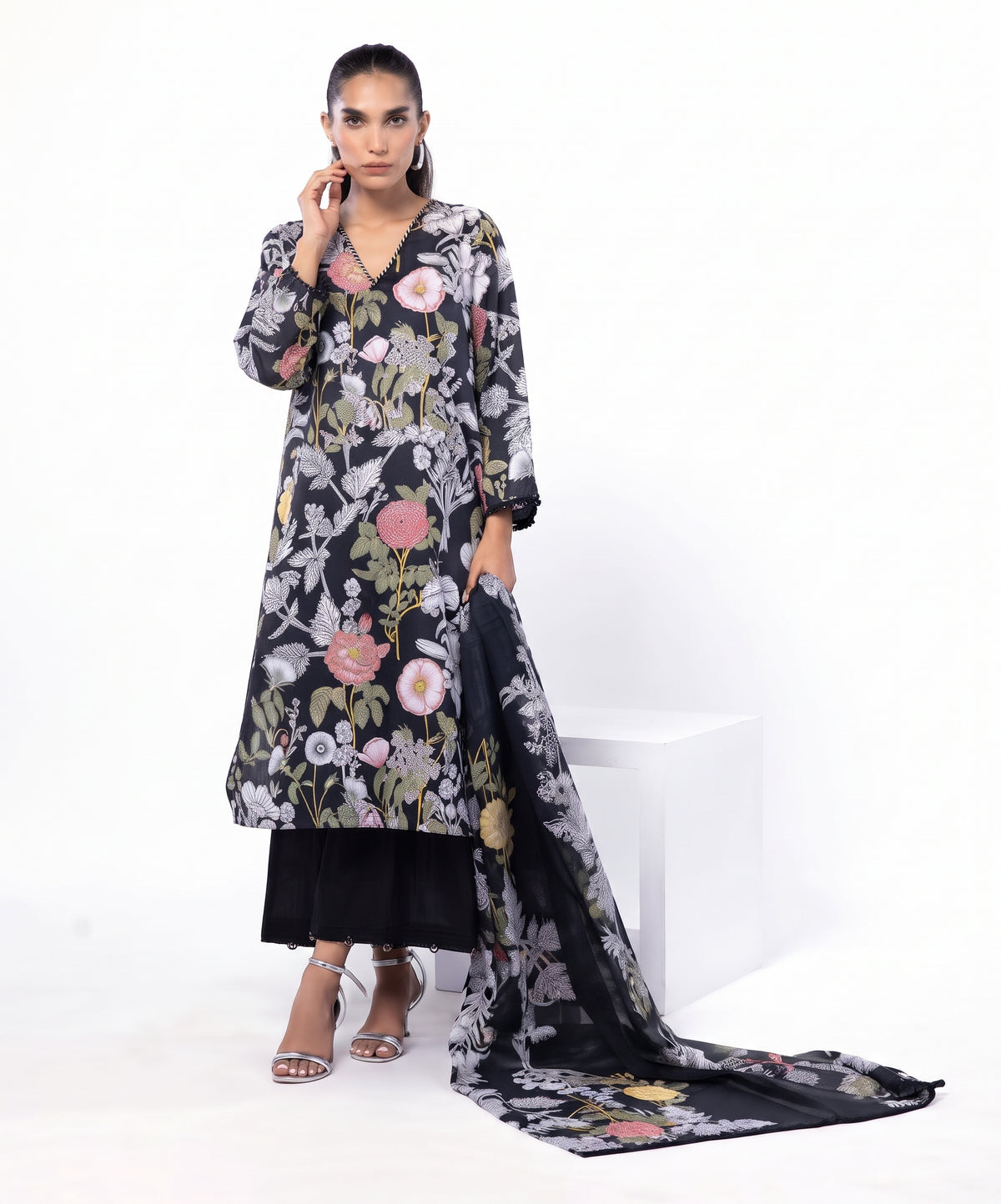 Khaadi Digital Printed Linen 3PC