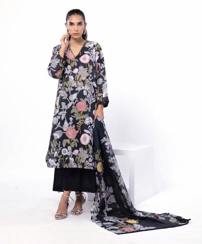 Khaadi Digital Printed Linen 3PC