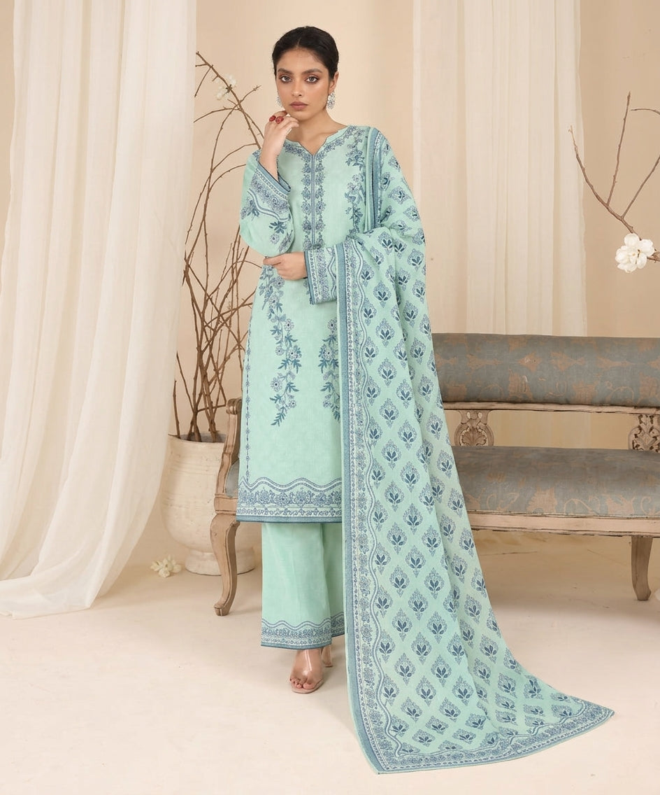 Nisha By Shanaya Digital Printed Stone Linen 3PC