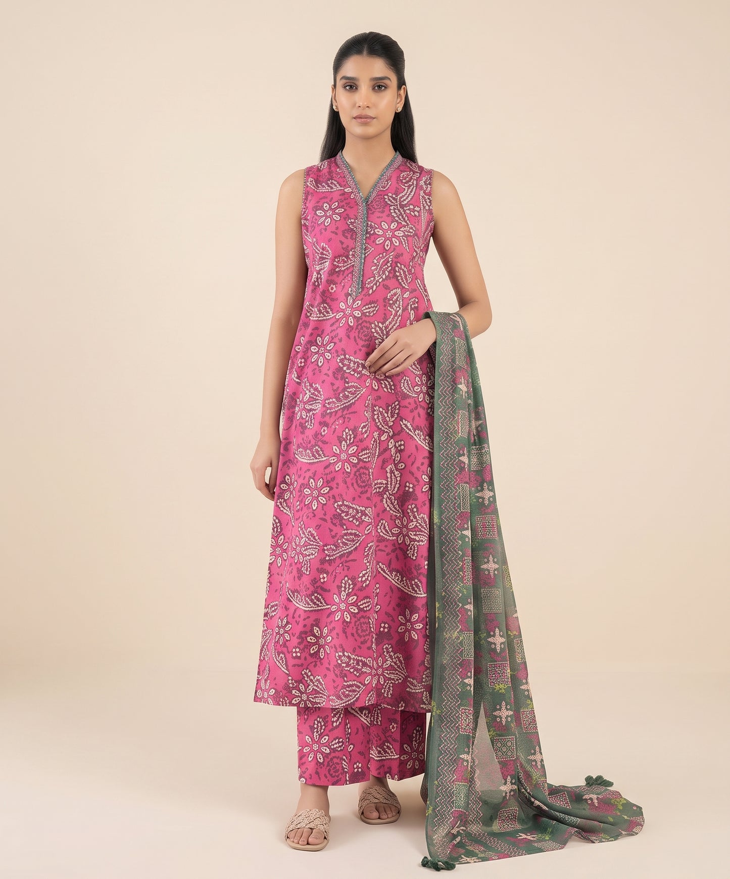 Sapphire Digital Printed Fancy Lawn 3PC